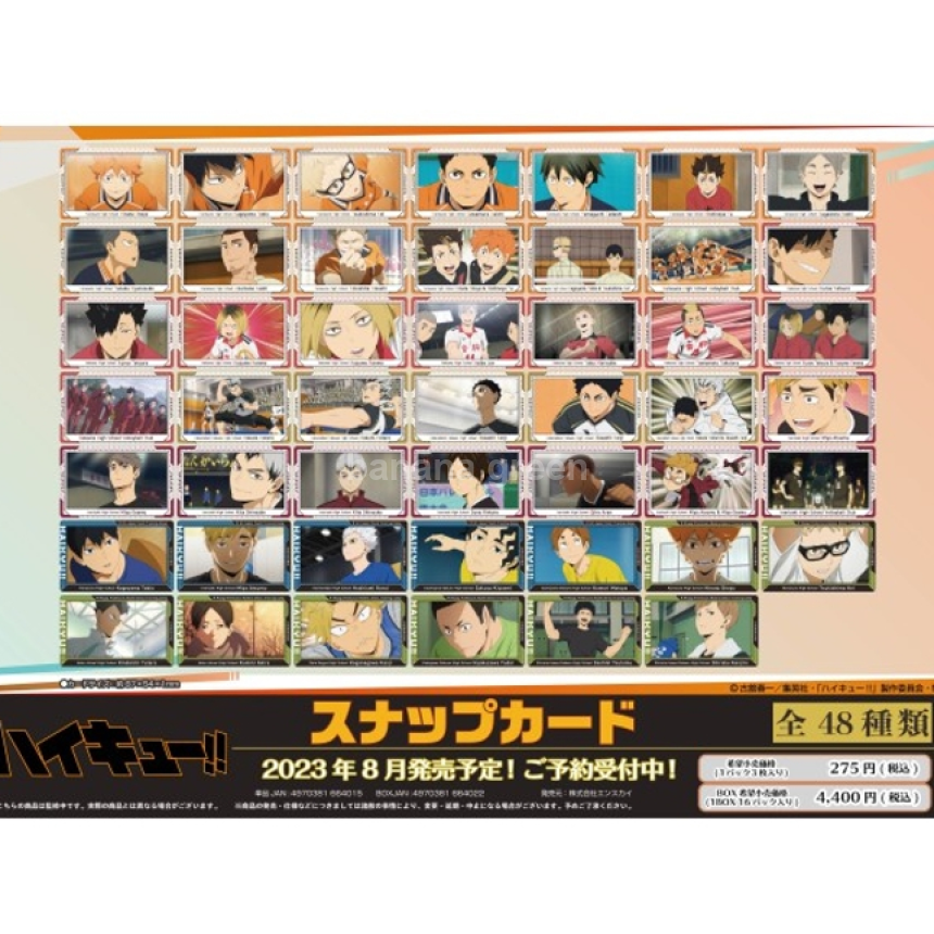 엔스카이 하이큐 스냅 포토카드 16팩입 BOX