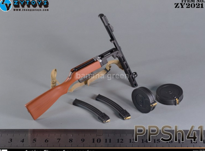 ZYTOYS ZY2021 PPSh41 기관단총 밀리터리 1/6 피규어 무기 루즈