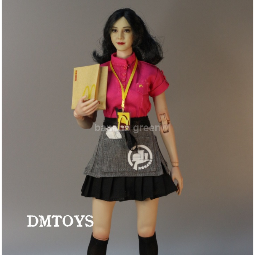 DMTOYS D05 맥도날드 유니폼 피규어 의상 세트 1/6
