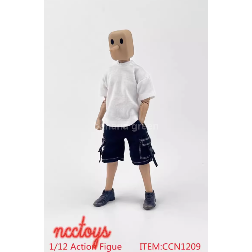 NCCTOYS CCN1209 피규어 반팔 반바지 의상 세트 커스텀 루즈 1/12