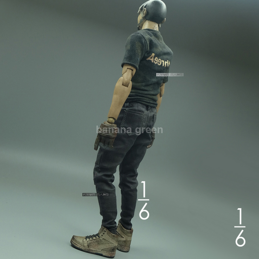 CROWTOYS 힙합 흑청 팬츠 남성 캐쥬얼 피규어 루즈 커스텀 의상 1/6 12인치