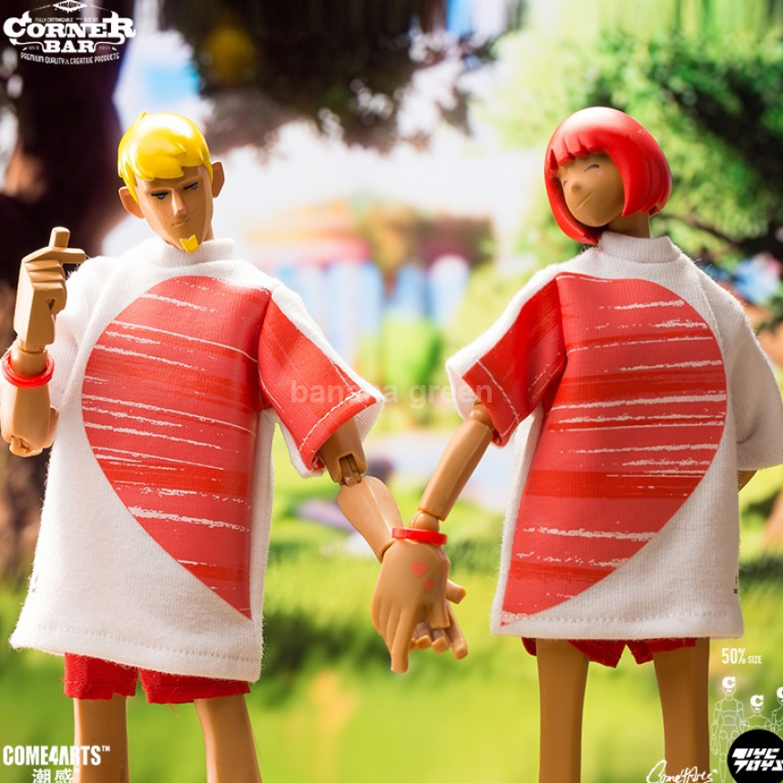 COME4ARTS LOVE001 패션 커플 액션 피규어 2종 20cm