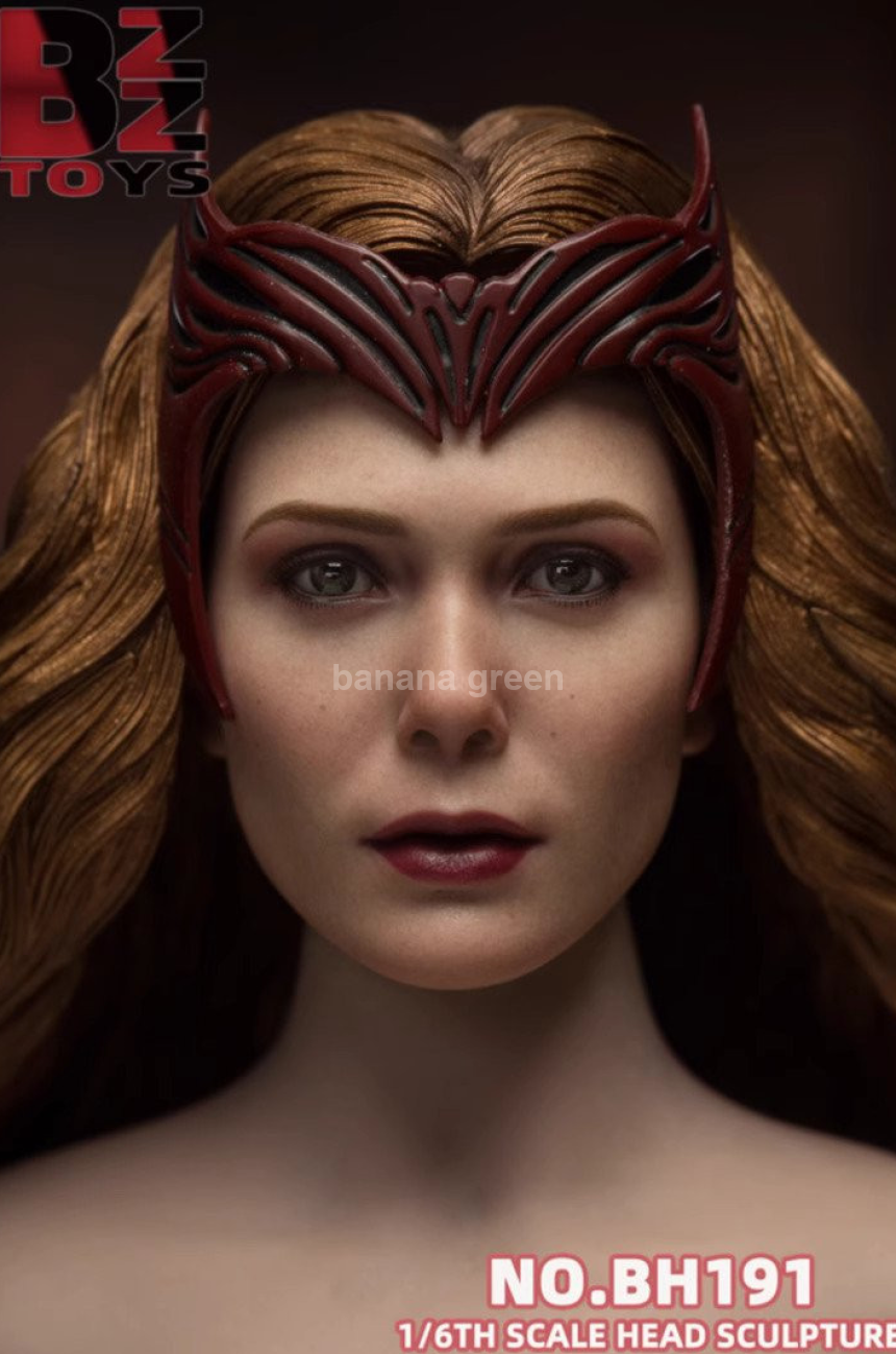 BZZ TOYS BH191 스칼렛위치 4.0 엘리자베스 올슨 커스텀 1/6 피규어 헤드