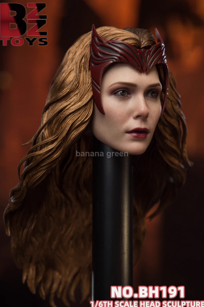 BZZ TOYS BH191 스칼렛위치 4.0 엘리자베스 올슨 커스텀 1/6 피규어 헤드