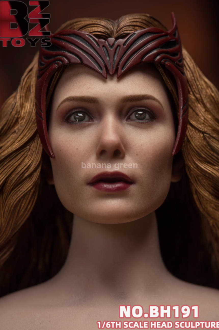 BZZ TOYS BH191 스칼렛위치 4.0 엘리자베스 올슨 커스텀 1/6 피규어 헤드