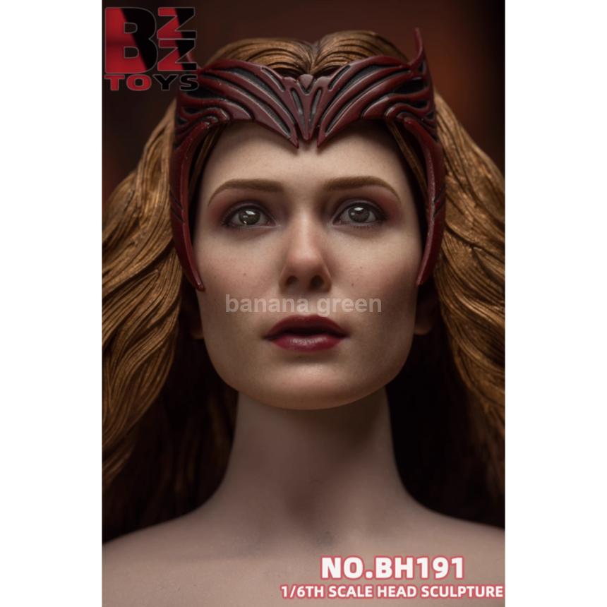BZZ TOYS BH191 완다비전 스칼렛위치 엘리자베스 올슨 피규어 헤드 루즈 1/6