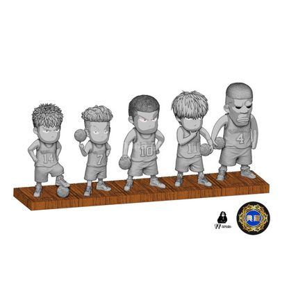 (23년 4분기)슬램덩크(FeiFei(FF)-STUDIO)-SD 북산고 5인방 강백호 서태웅 정대만 송태섭 채치수 리미티드