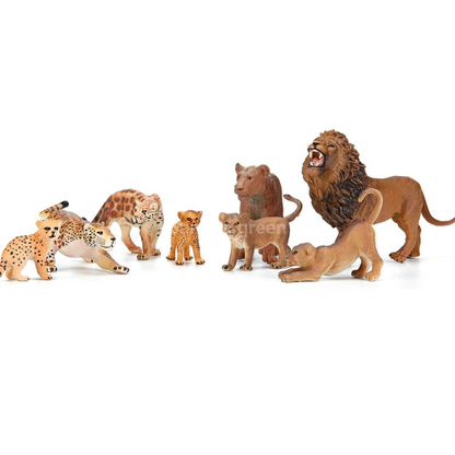 BOLZRA 사파리와 정글 현실적인 동물 피규어 장난감 14피스