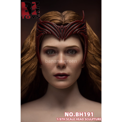 BZZ TOYS BH191 완다비전 스칼렛위치 엘리자베스 올슨 피규어 헤드 루즈 1/6