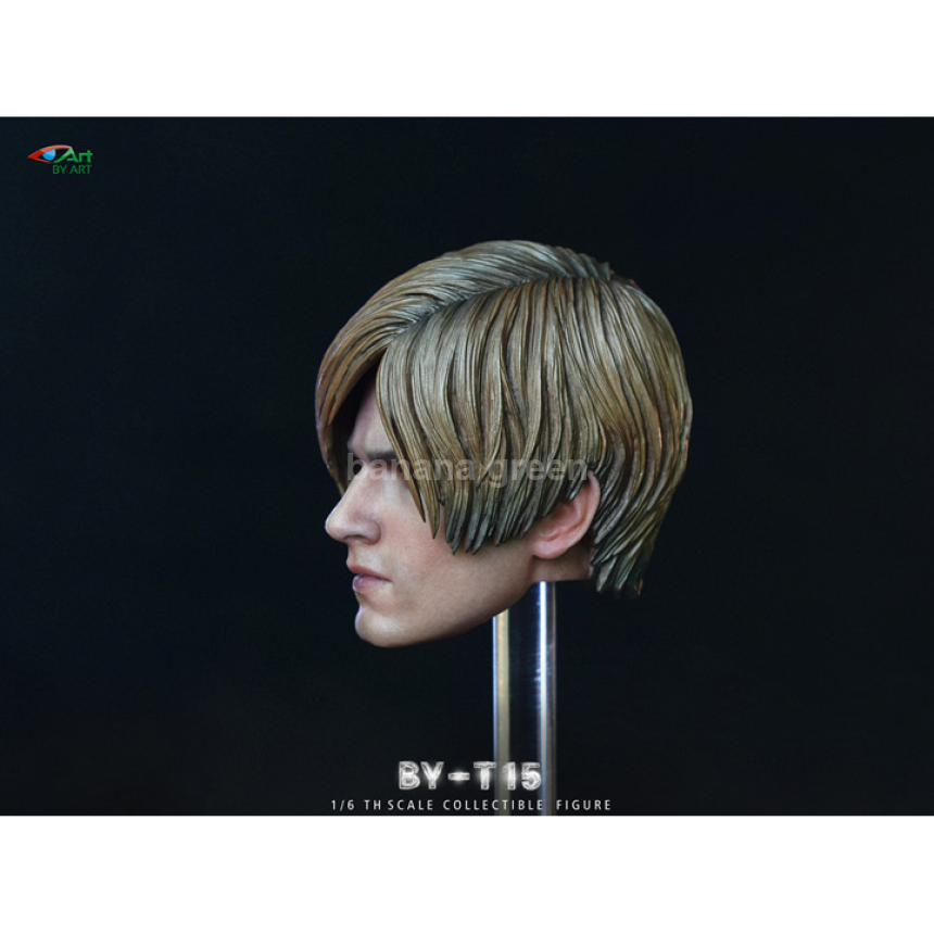 BY-ART BY-T15 레지던트이블 Re4 레온 피규어 헤드 커스텀 루즈 1/6