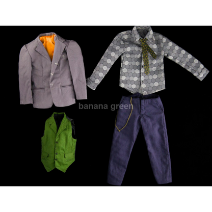 CPOP CREW CPC02 다크 나이트 조커 의상 세트 커스텀 루즈 1/6