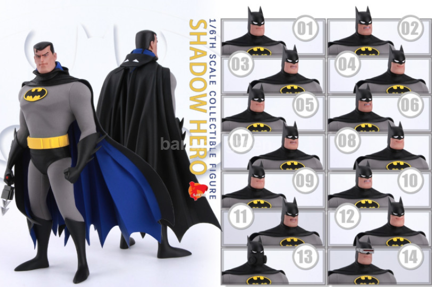 S-HERO SH006 배트맨 쉐도우 히어로 다크나이트 애니메이티드 1/6 피규어