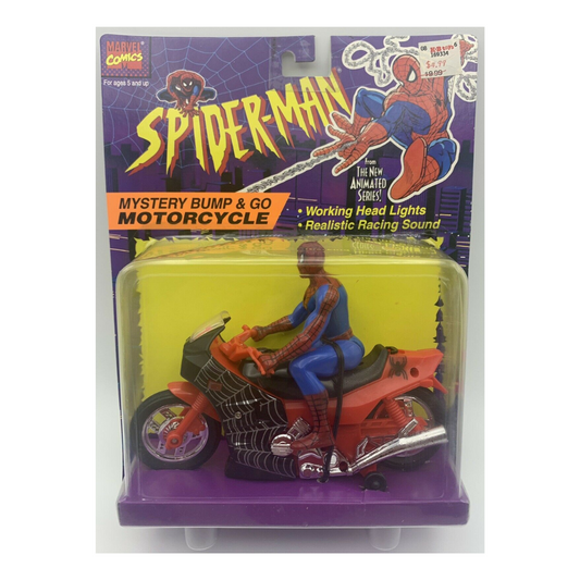 마블 1995 스파이더맨 미스테리 범프 앤 고 모터사이클 오토바이 액션 피규어