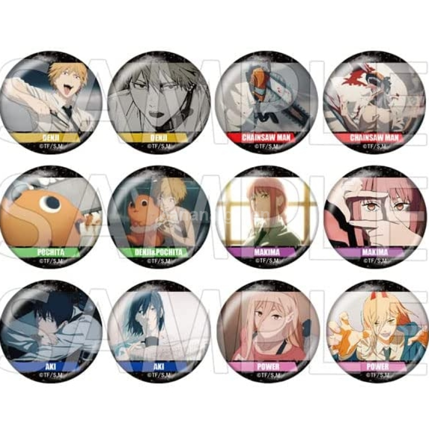 BellFine 체인소맨 트레이딩 장면사 캔뱃지 12개입 BOX