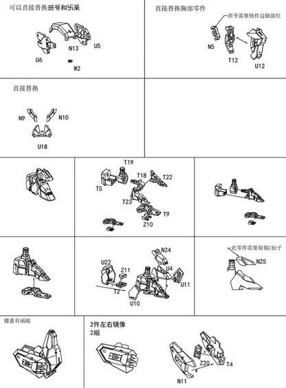 XX모형 MG 건담 듀나메스 컨버전킷 / 프라모델