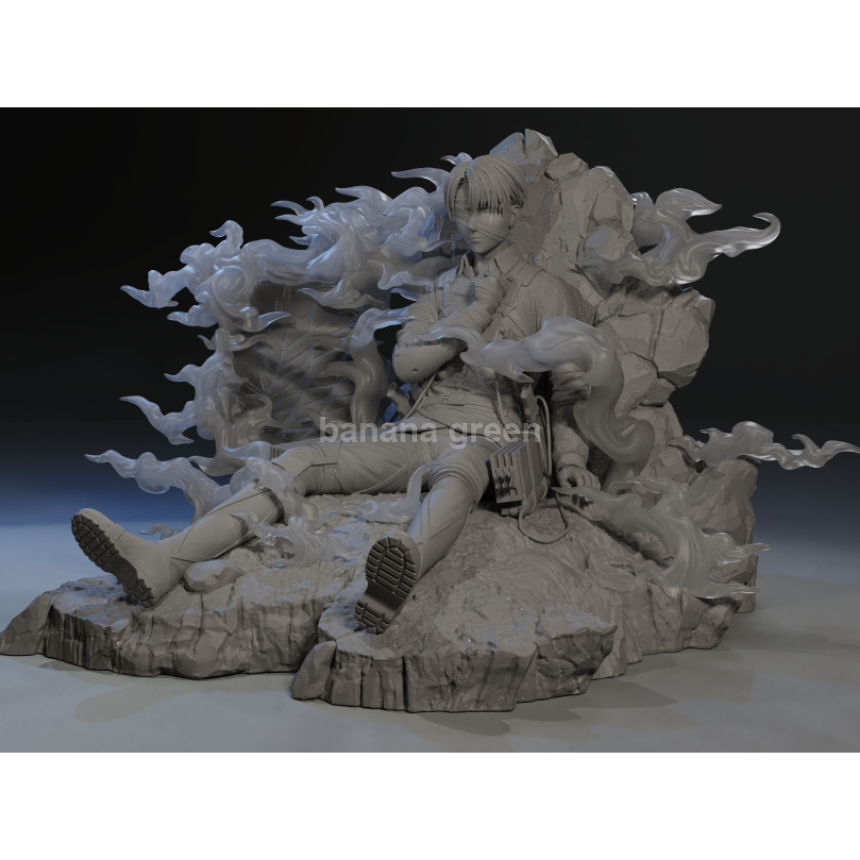 (현물)진격의거인(Freedom STUDIO) 병장 리바이 아커만 한정판 레진 피규어