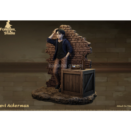 (현물)진격의거인(Freedom STUDIO) 어린이 병장 리바이 아커만 한정판 레진 피규어
