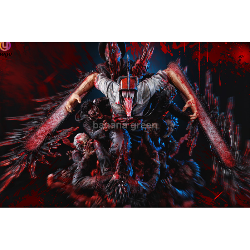 (현물)체인소맨(YoYo STUDIO) LED 체인소의 악마 덴지 한정판 레진 피규어