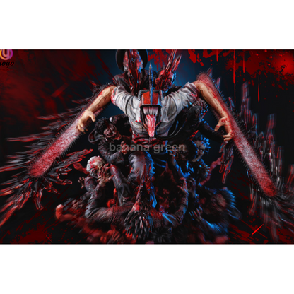 (현물)체인소맨(YoYo STUDIO) LED 체인소의 악마 덴지 한정판 레진 피규어