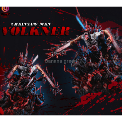 (현물)체인소맨(YoYo STUDIO) LED 체인소의 악마 덴지 한정판 레진 피규어