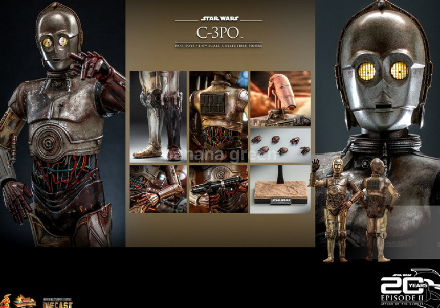 핫토이 Hot Toys MMS650 스타워즈 클론의 습격 C-3PO 로봇 1/6 피규어