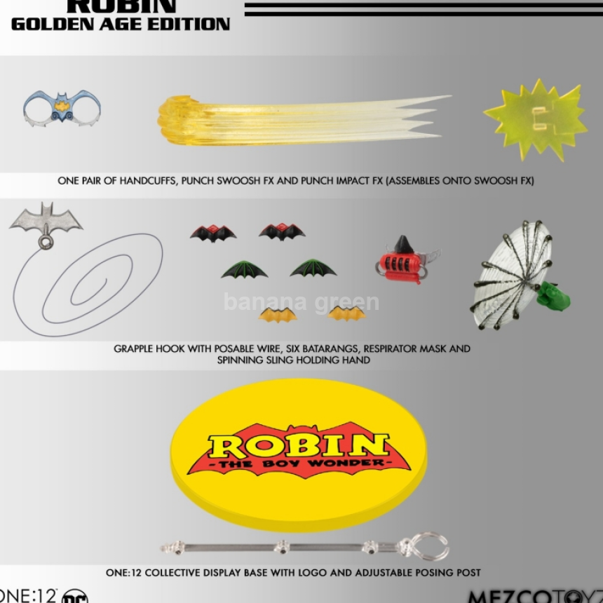 메즈코토이즈 MEZCO ONE:12 DC 로빈 골든 에이지 에디션 1/12 액션 피규어
