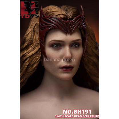 BZZ TOYS BH191 완다비전 스칼렛위치 엘리자베스 올슨 피규어 헤드 루즈 1/6