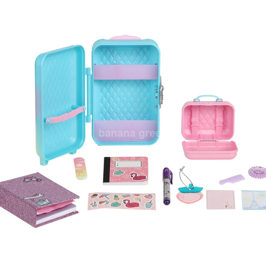 리얼리틀 마이 레인보우 여행 캐리어 가방 캐비닛 락커 냉장고 미니 피규어 세트
