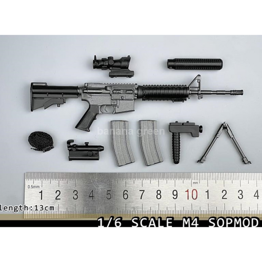 총 루즈 / M4 SOPMOD / 피첸 밀리터리 커스텀 피규어 무기 루즈 1/6