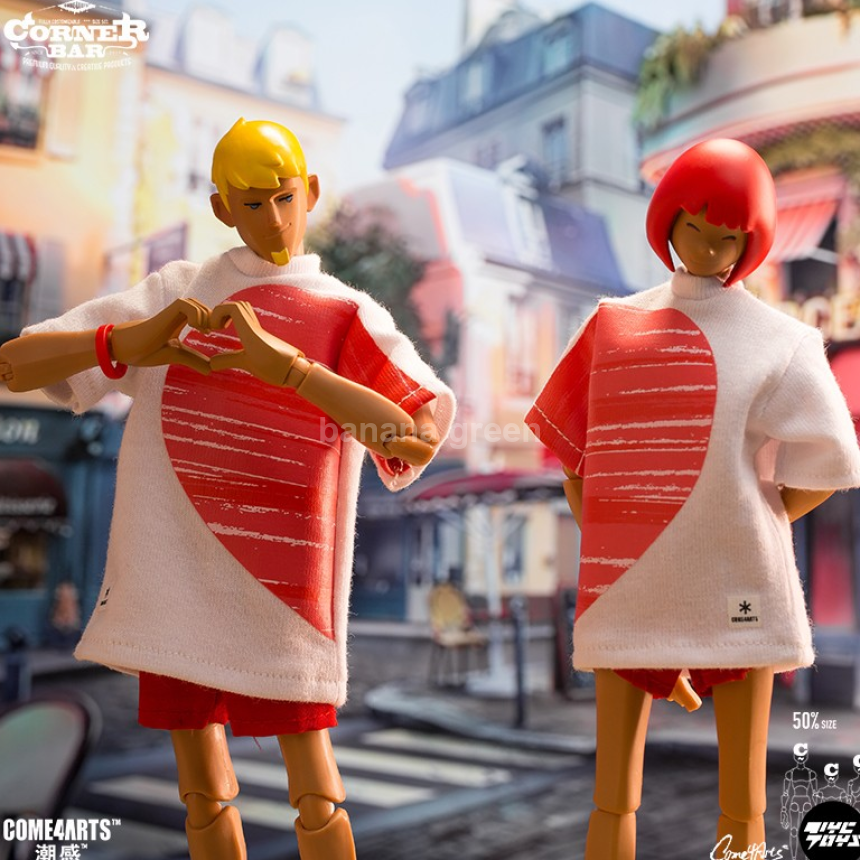 COME4ARTS LOVE001 패션 커플 액션 피규어 2종 20cm