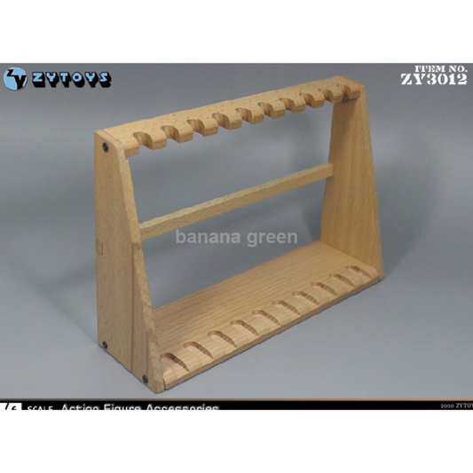 ZYToys ZY3012 목각 총기 무기 거치대 피규어 루즈 디오라마 1/6
