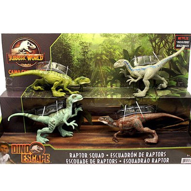 쥬라기월드 백악기 어드벤처 랩터 스쿼드 4팩 벨로시랩터 블루/찰리/델타/에코 (2021)
