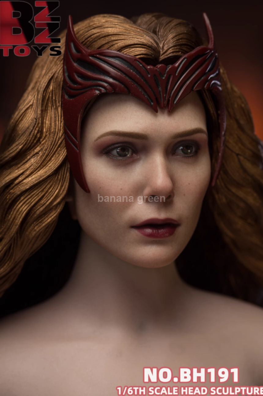 BZZ TOYS BH191 스칼렛위치 4.0 엘리자베스 올슨 커스텀 1/6 피규어 헤드