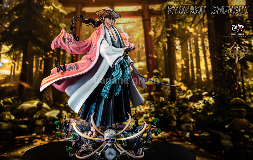 (현물)블리치(Niren x IW) 천년혈전 호정13대 쿄라쿠 슌스이 한정판 레진 피규어