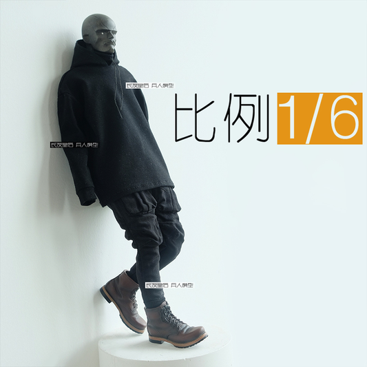 CROWTOYS 오버핏 후드 1/6 남성 피규어 의상