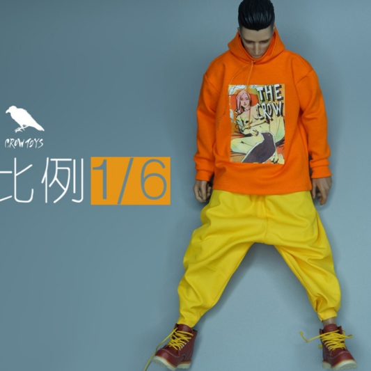 CROW TOYS 크로우 오버핏 후드 조거팬츠 피규어 의상 1/6