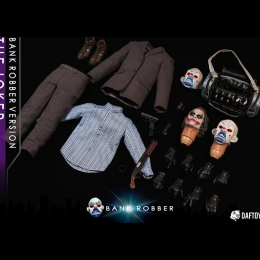 DAFTOYS F02 다프토이즈 다크나이트 조커 뱅크로버 피규어 헤드 의상 세트 1/6