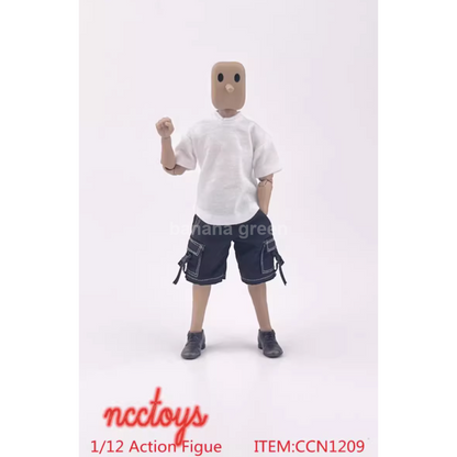 NCCTOYS CCN1209 피규어 반팔 반바지 의상 세트 커스텀 루즈 1/12