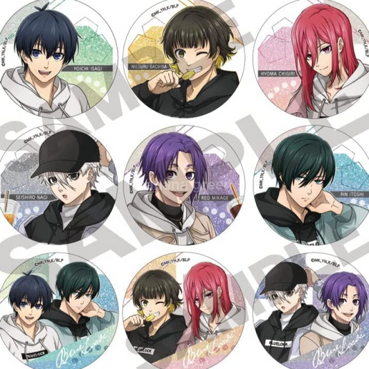 CRUX 블루록 트레이딩 반짝이 캔뱃지 파커 9개입 BOX