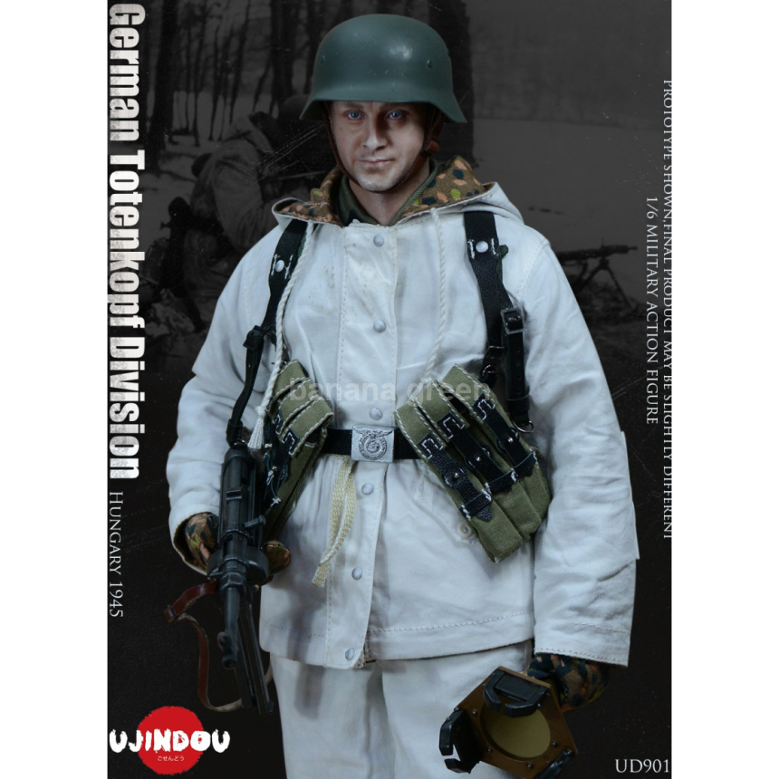 UJINDOU UD9011 WWII 독일군 1/6 Totenkopf 데스마스크 헝가리 1945