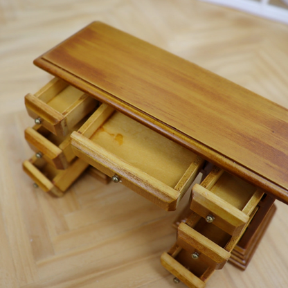 미니어처 레트로 사무 책상 의자 체어 1/12 6인치 피규어 가구 루즈