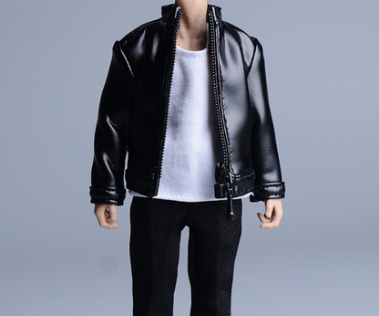 ATS 비닐 가죽자켓 점퍼 1/12 피규어 의상 루즈