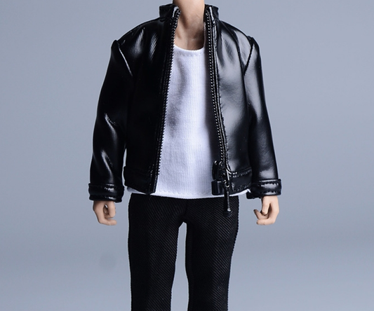 ATS 비닐 가죽자켓 점퍼 1/12 피규어 의상 루즈