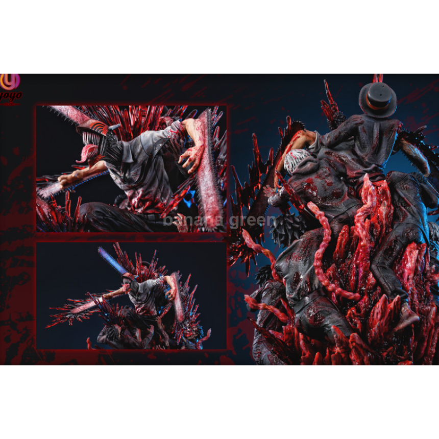 (현물)체인소맨(YoYo STUDIO) LED 체인소의 악마 덴지 한정판 레진 피규어