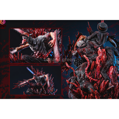 (현물)체인소맨(YoYo STUDIO) LED 체인소의 악마 덴지 한정판 레진 피규어