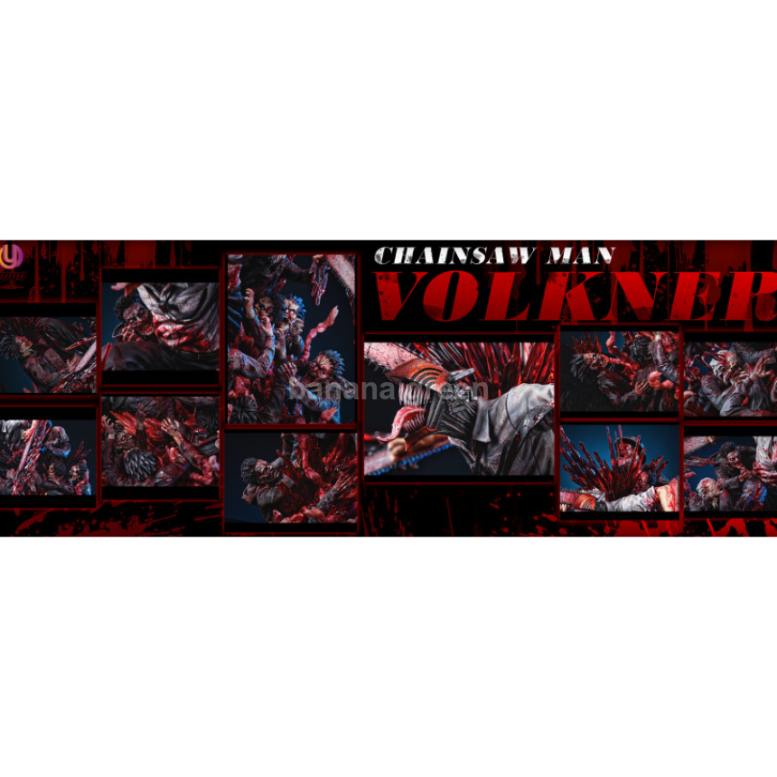 (현물)체인소맨(YoYo STUDIO) LED 체인소의 악마 덴지 한정판 레진 피규어