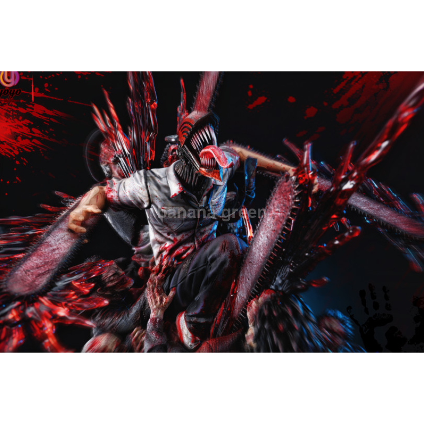 (현물)체인소맨(YoYo STUDIO) LED 체인소의 악마 덴지 한정판 레진 피규어