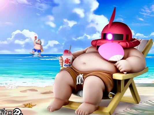 건담(DP9 x CPXX-콜라보)-LED 해변가 바캉스 Ver. 자쿠 리미티드 GK 레진 피규어