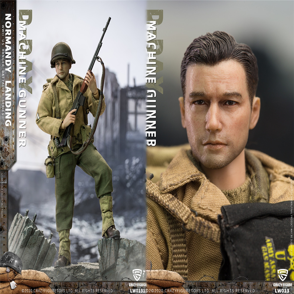 Crazy Figure LW013 크레이지 피규어 WWII 노르망디 상륙작전 미군 기관총수 1/12 밀리터리 피규어