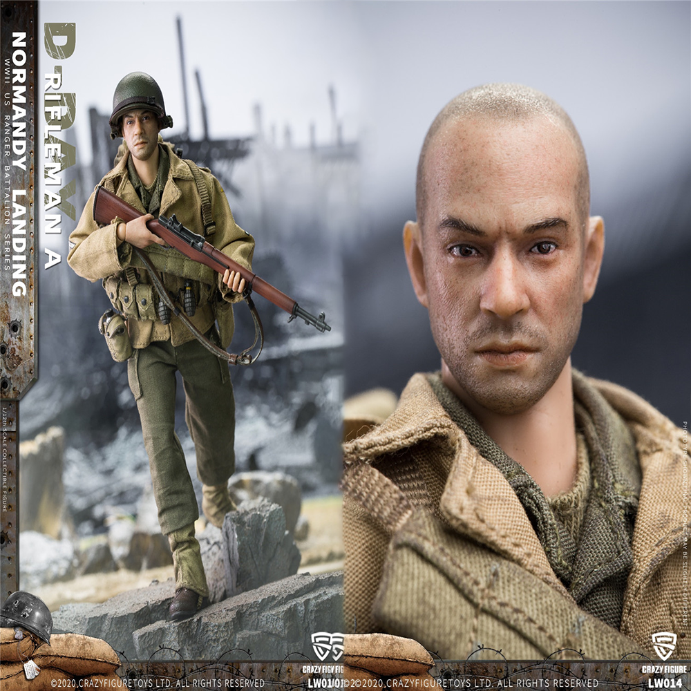 Crazy Figure LW014 크레이지 피규어 WWII 노르망디 상륙작전 미군 소총수 1/12 밀리터리 피규어